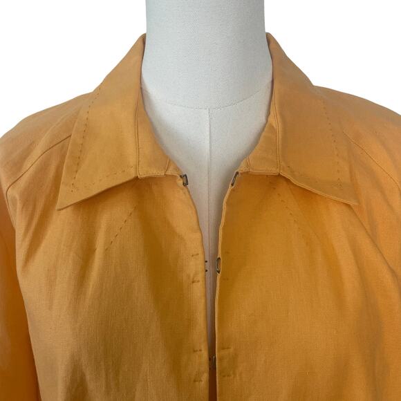 NWT Coldwater Creek Womens Linen Blazer Jacket Careerwear  Tangerine Size XL - Picture 2 of 8